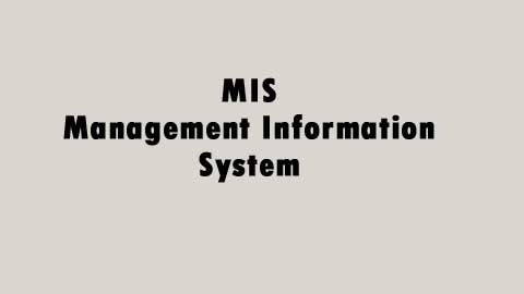 Basics of Management Information System